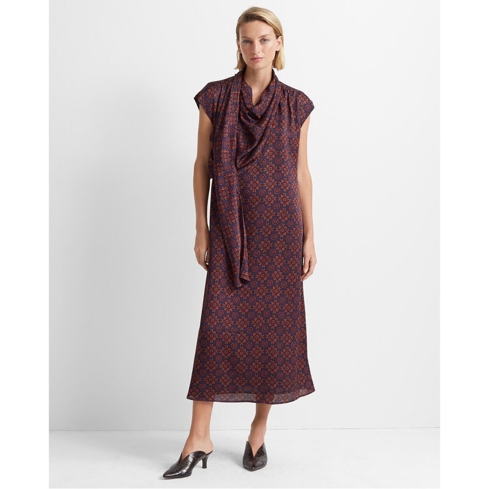 Nwt Club Monaco Drape Neck Midi Dress Size 2